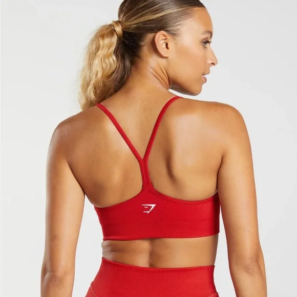 Gymshark Sweat Seamless Sports Bra in Red | Size Small - Picture 2 of 6